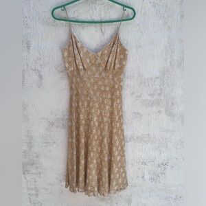 Carmen Marc Yellow Beaded Mid Dress